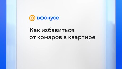 Как избавиться от комаров в квартире