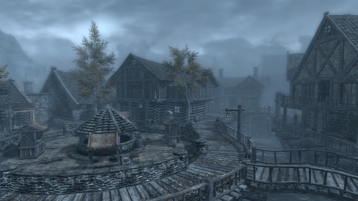 город Рифтен из игры скайрим. картинка из открытых источников