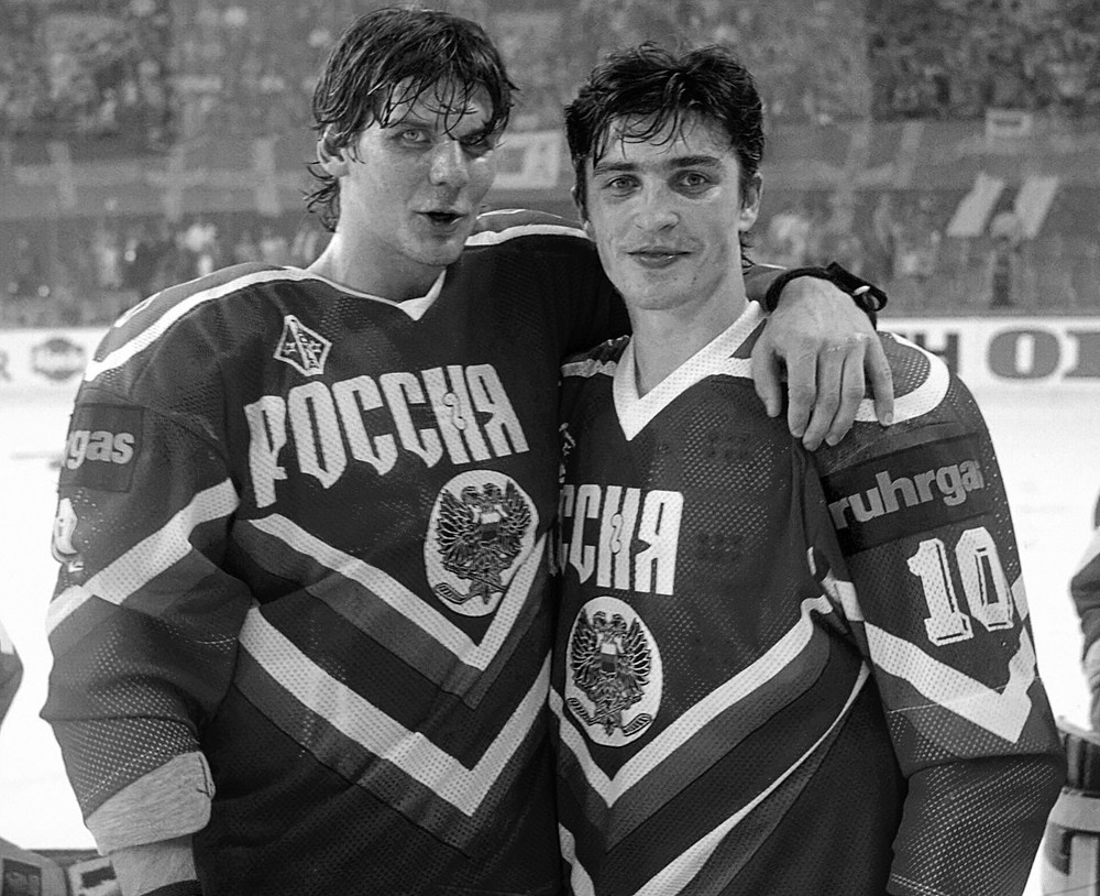 Динамовская связка сборной – Алексей Яшин и Сергей Петренко