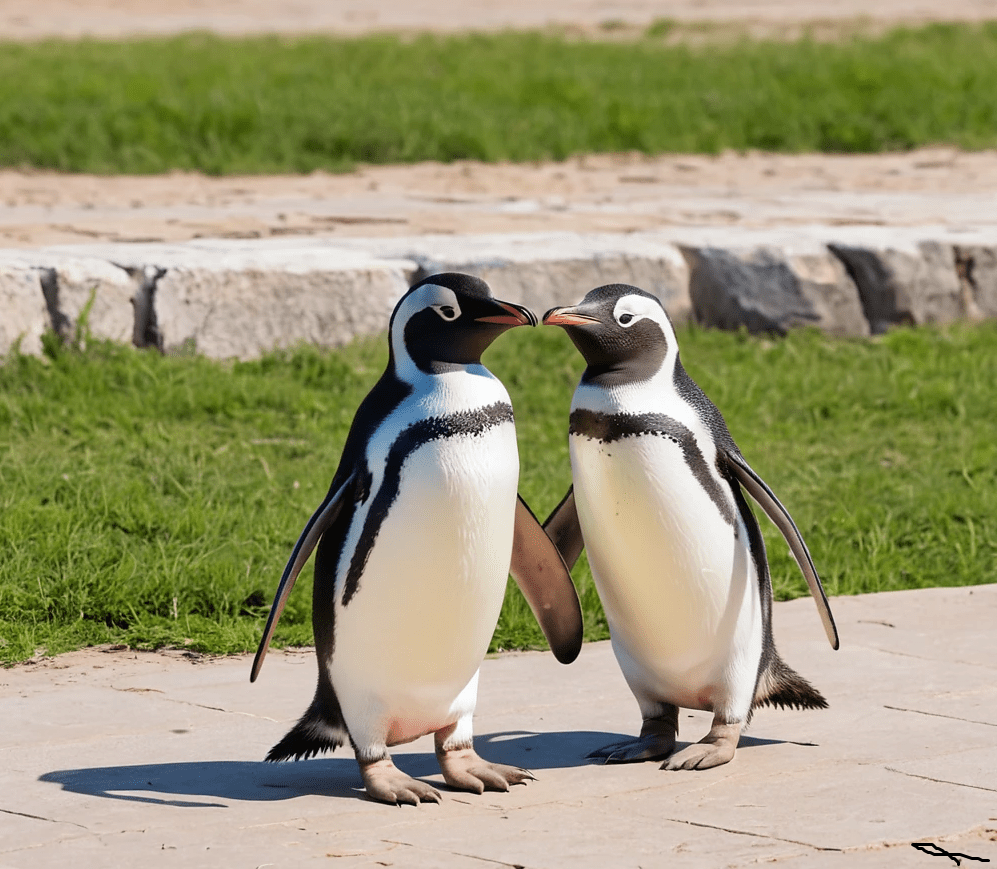 # Мы сестрой, прогуливаемся по улицам словно "пингвины" .