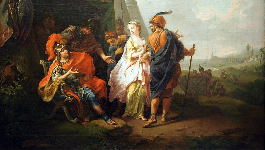  Иоганн Генрих Тишбейн. Брисеиду уводят из шатра Ахилла, 1773. Гамбургский кунстхалле, Германия