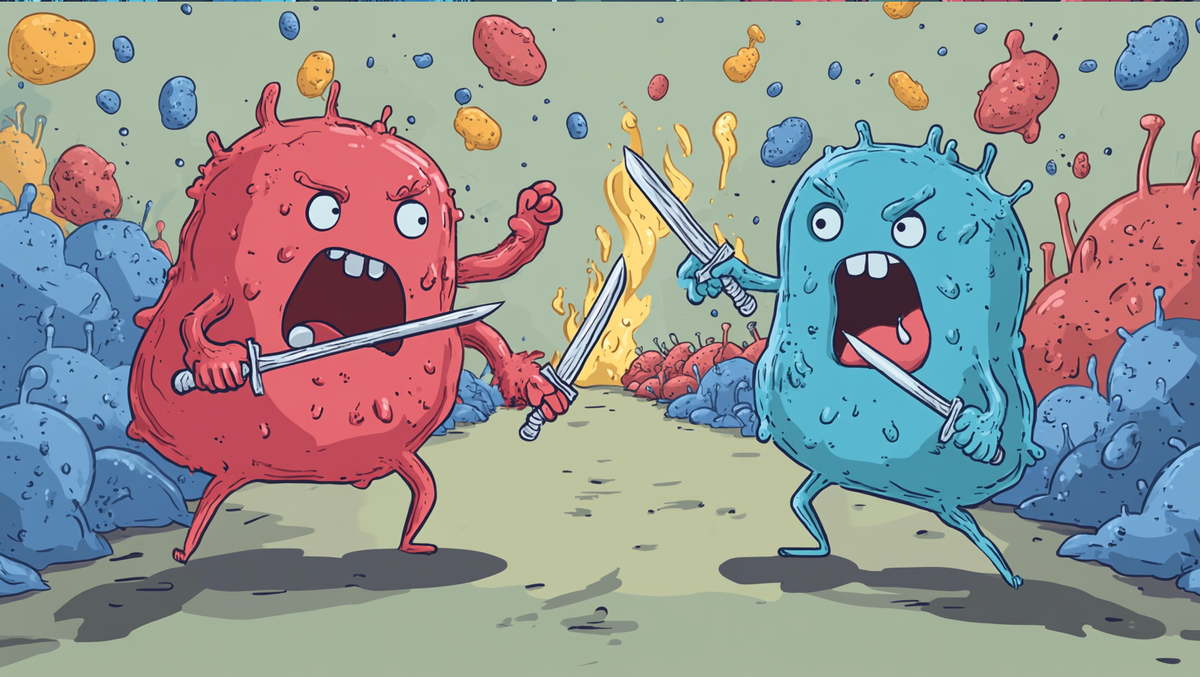 Каждую секунду в нашем кишечнике идет такая борьба…