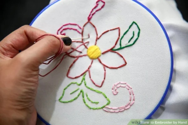 Простая вышивка контуром