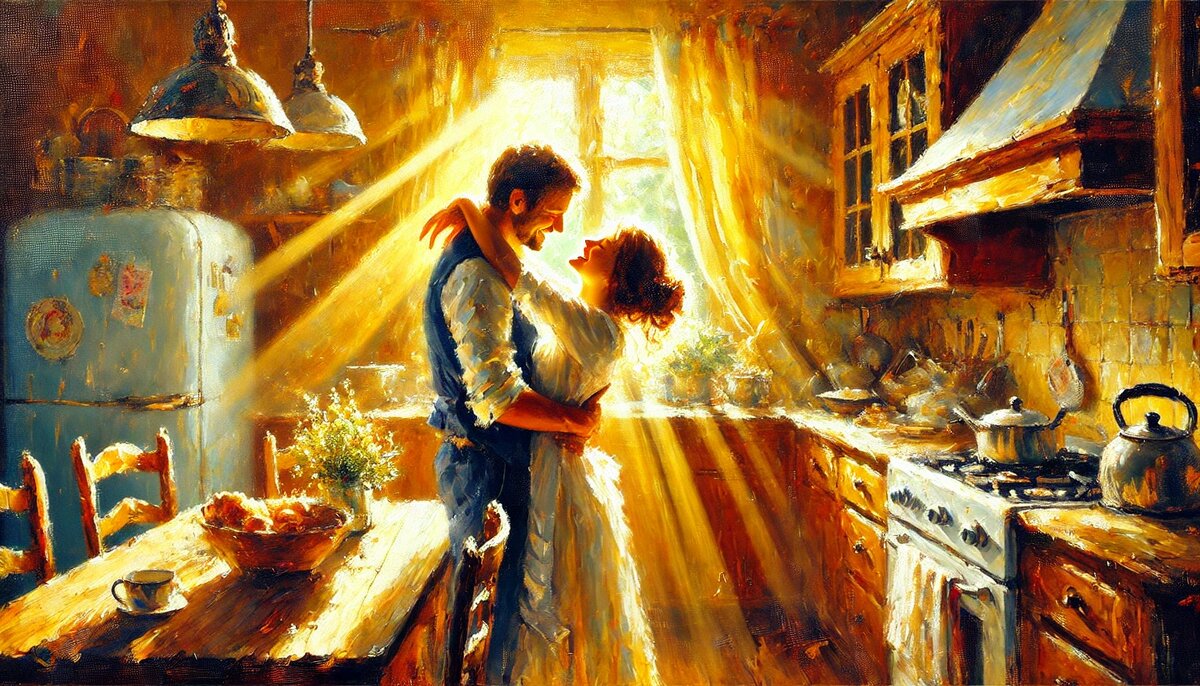 Этот смех, искренний и легкий, словно вымыл из кухни остатки вчерашней тяжелой атмосферы.