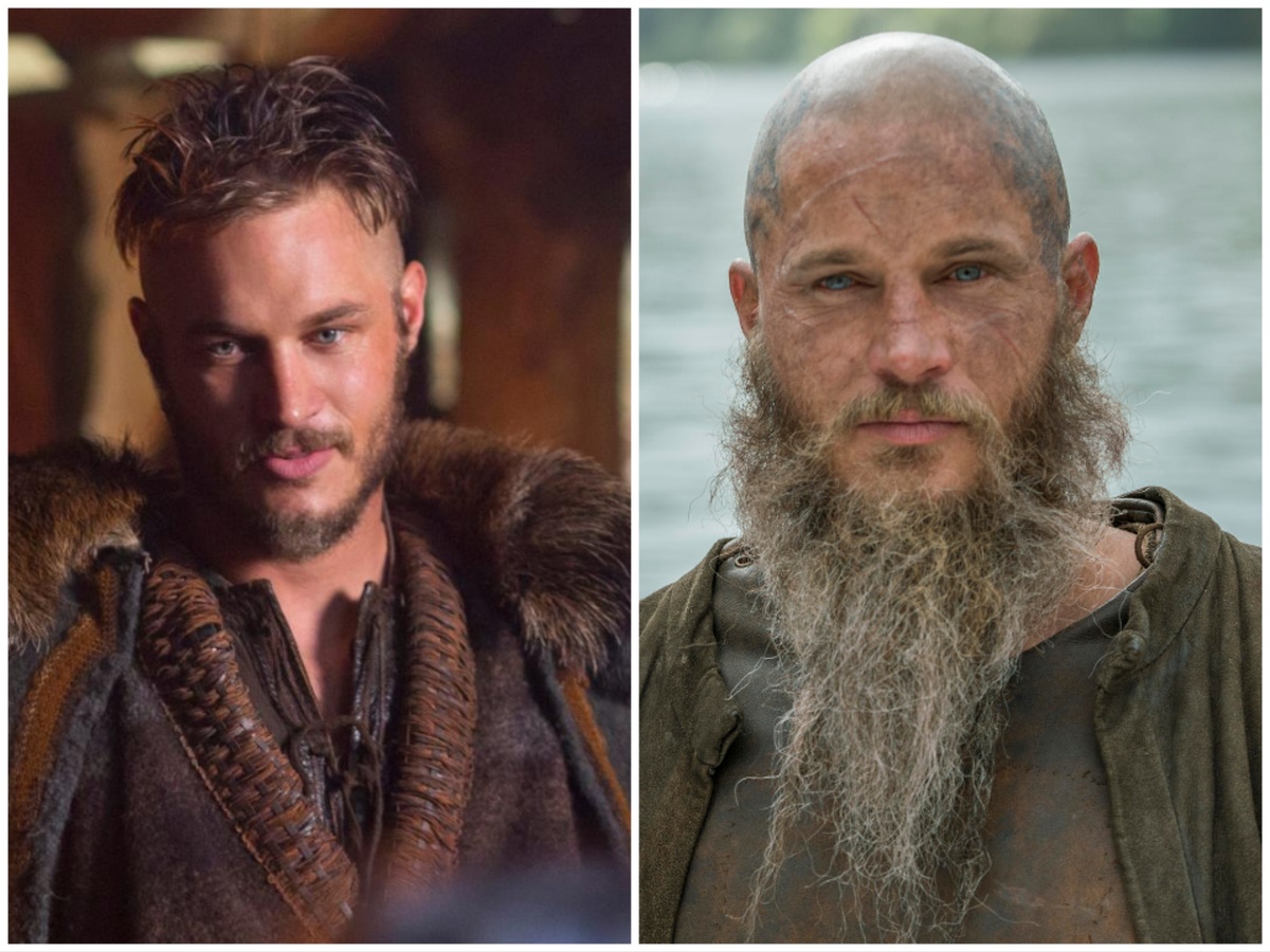 Рагнар в начале сериала и в конце пути, «Викинги»