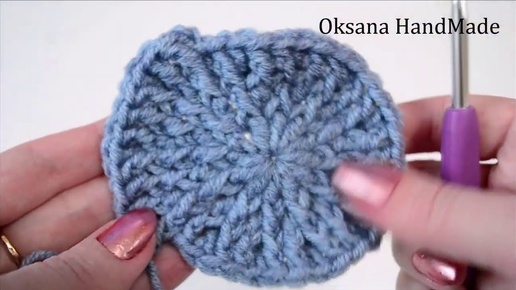 Шапка крючком из пышных столбиков. Мастер класс. Crocheted hat pattern