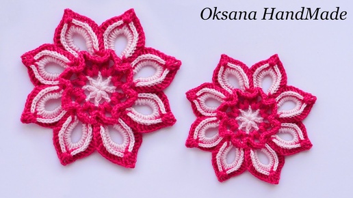 下载视频: Цветок крючком. Мастер класс и схема. Flower crochet