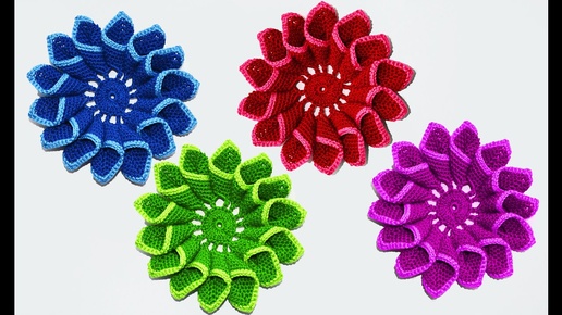 МК Красивый цветок крючком. Crochet flowers