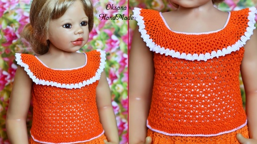 Летняя майка топ крючком на любой возраст. Tank top crochet