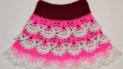 Юбка крючком. Мастер класс+ схема. Skirt crochet