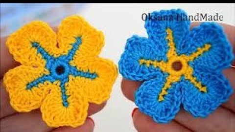 Маленькие цветы крючком. Мастер класс. Small crochet flowers