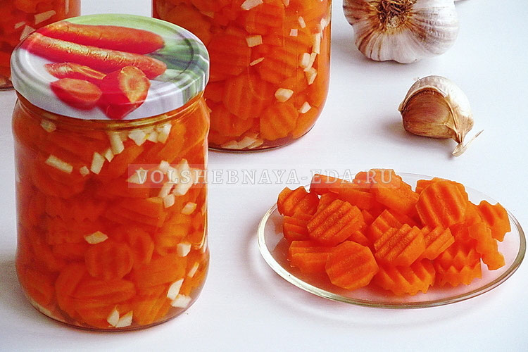 Маринованная морковь с чесноком на зиму