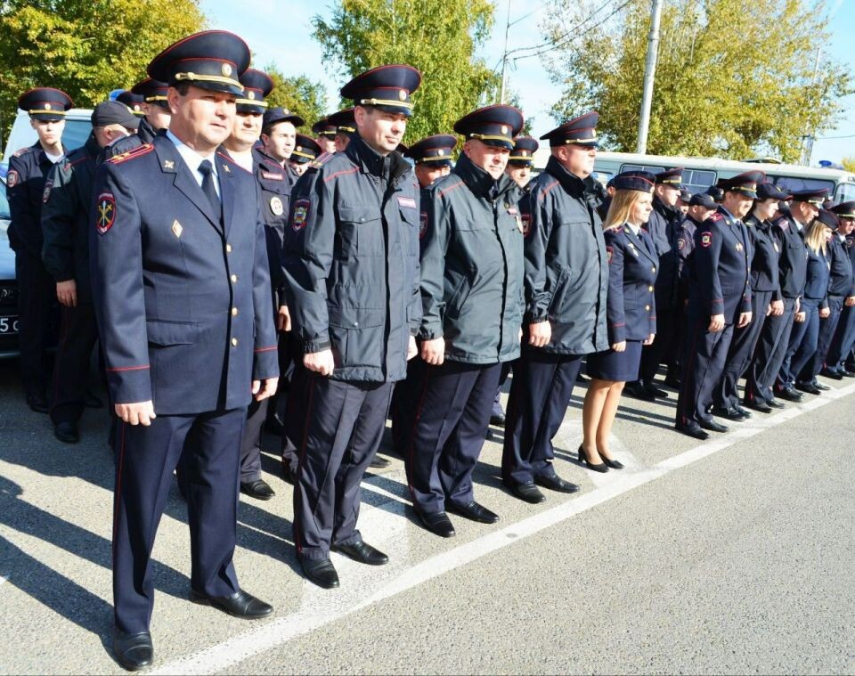    Общегородской развод нарядов полиции в Барнауле. Источник: ГУ МВД по Алтайскому краю