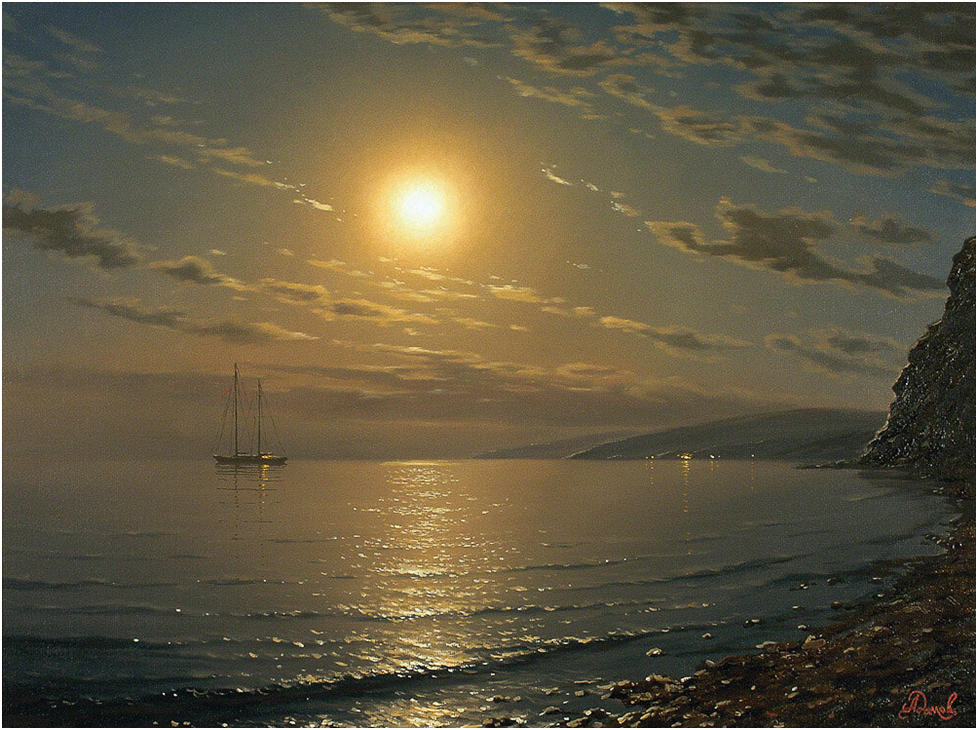 Рис. 1 Стоянка напротив пляжа ночью или у берега рискованное дело.