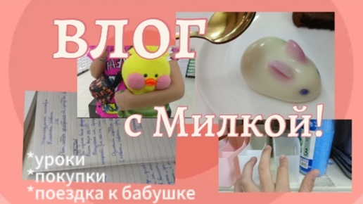 Descargar video: ВЛОГ с Милкой! Кафе, поездка к бабушке, покупки, уроки/ наш день с Милкой.