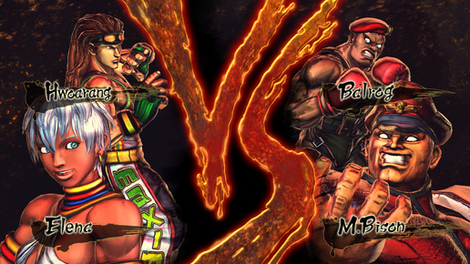 Elena & Hwoarang vs M.Bison & Balrog (Street Fighter X Tekken)