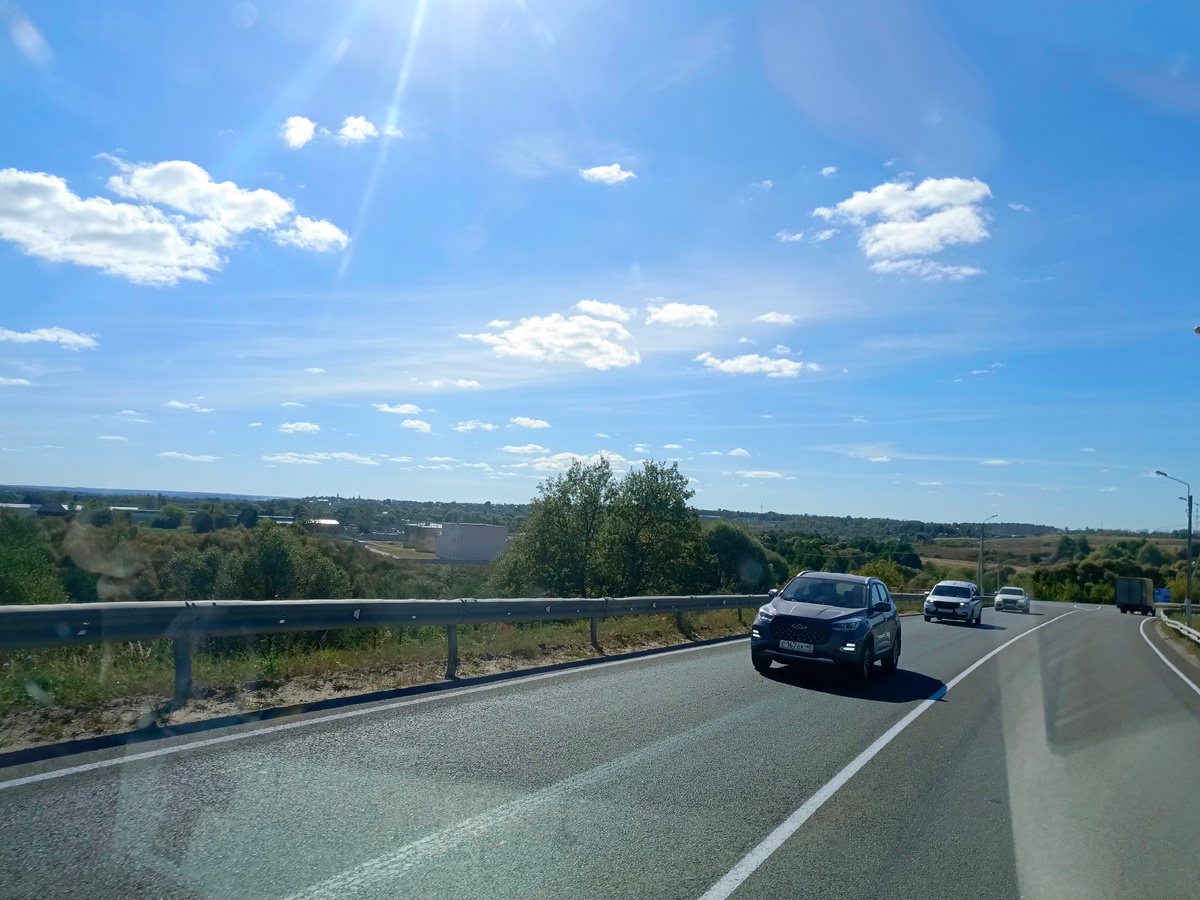 Фото автора из окна автобуса