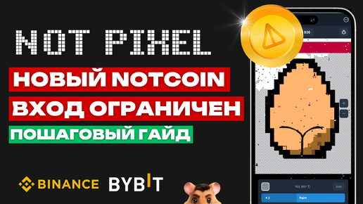 NOT PIXEL КАК ИГРАТЬ и ПОЛУЧИТЬ ДЕНЬГИ | ПОНЯТНЫЙ ГАЙД | ИНВАЙТОВ ОЧЕНЬ МАЛО | КОНЕЦ HAMSTER KOMBAT