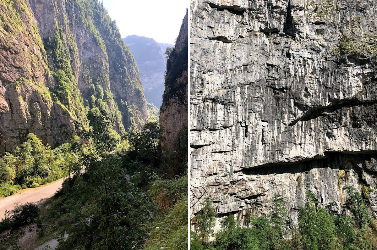 Дорога на Рицу проходит между почти отвесными скалами. Фото из личного архива