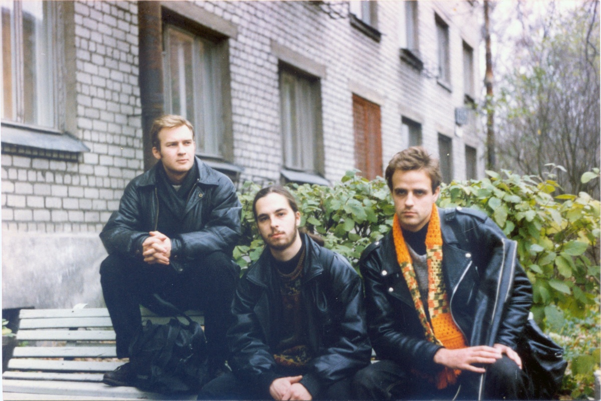 Группа "Огонь" в СПб. Гастроли в ноябре 1996 года. Леший, Амелько, Экзич.