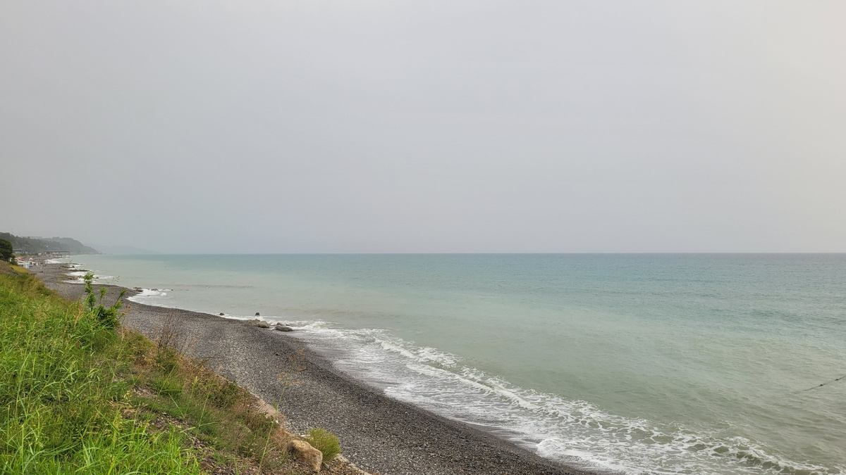 Море во время дождя