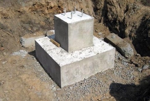 Рис. 2 Монолитно-столбчатый фундамент 