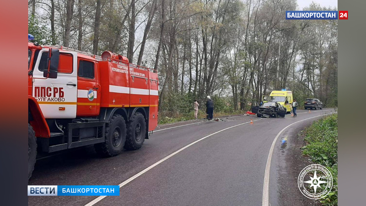    В Башкирии столкнулись две легковушки: пострадал водитель и пассажир