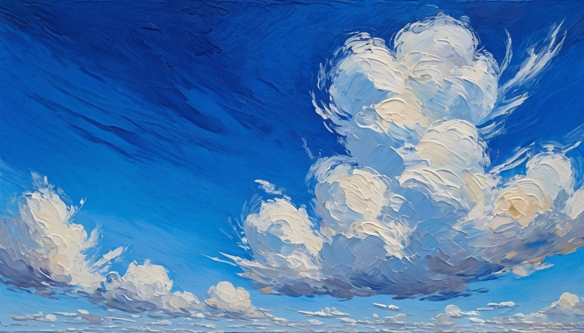 Синий день. Иллюстрация создана с помощью нейросети StableDifussion и программы Photoshop.