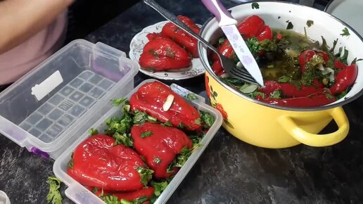 МАРИНОВАННЫЙ КРАСНЫЙ ПЕРЕЦ САМЫЙ ВКУСНЫЙ РЕЦЕПТ ЗАКУСКИ ЗАГОТОВКА НА ЗИМУ