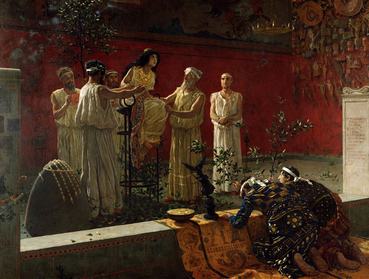 Оракул , Биакка Камилло Миола , 1880 г., Музей Дж. Пола Гетти