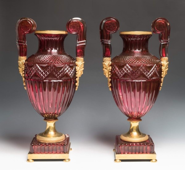 Парне вазы. Императорский стеклянный завод. ГРМ. 1829 год