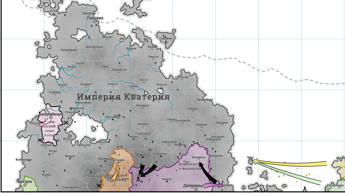 Карта юго-запада.