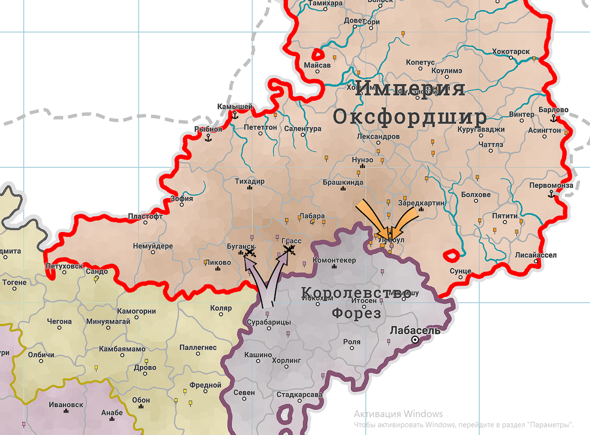 Карта юго-востока.