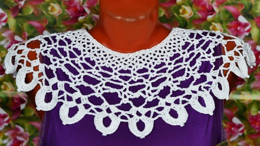 Воротник крючком. Мастер класс. Collar crochet