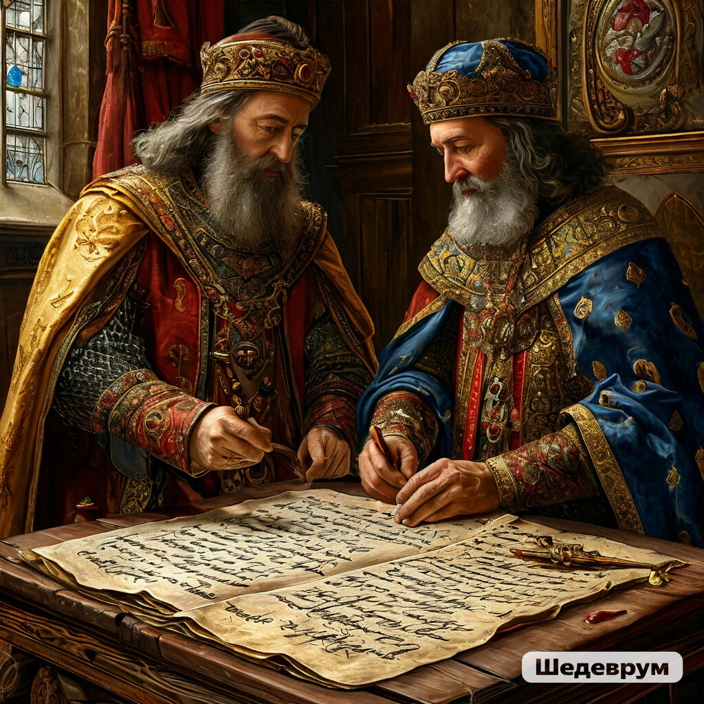 Послы двух стран обсуждают условия мира.