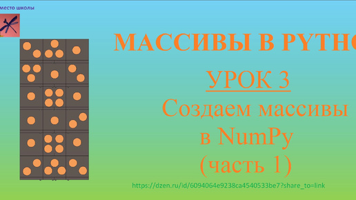 下载视频: Массивы в Python. Урок 3. Создаем массивы в NumPy (часть 1).