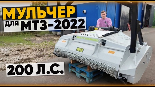 МУЛЬЧЕР для МТЗ-2022 // Есть 200 сил? Расчищай поля и ЛЭП!