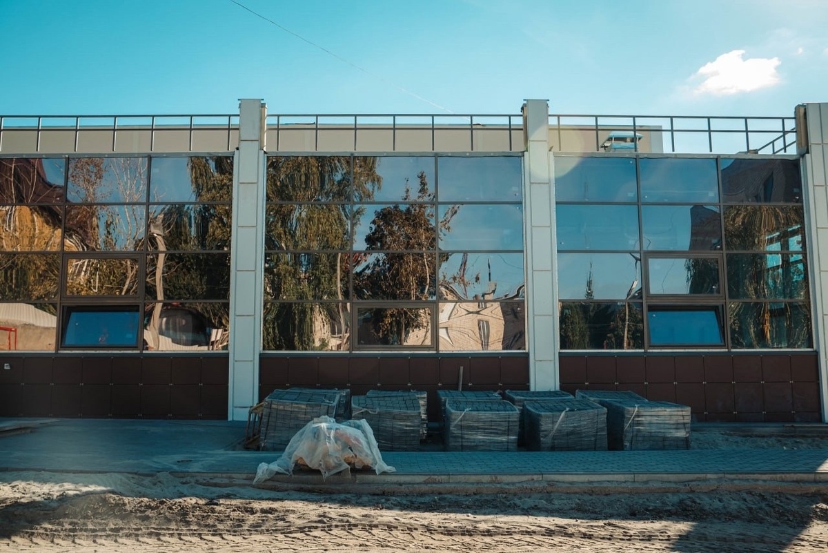    В Курске строительство бассейна на Коммунистической находится на финальной стадии