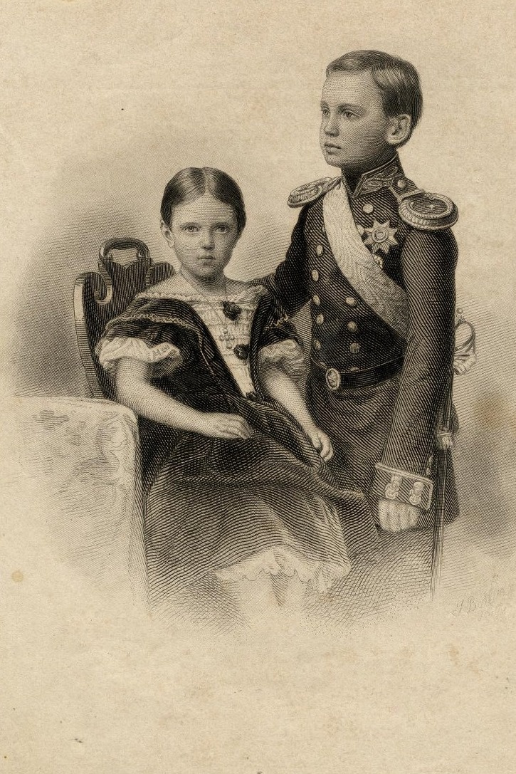 Мария и ее старший брат Александр (будущий император)