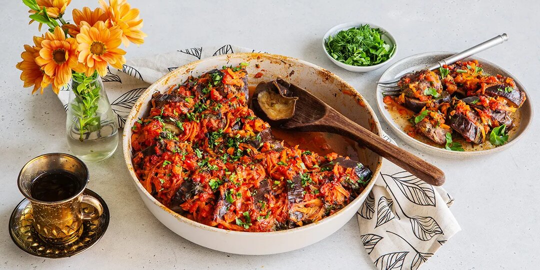 Баклажаны по-турецки с фаршем, пошаговый рецепт с фото на 820 ккал