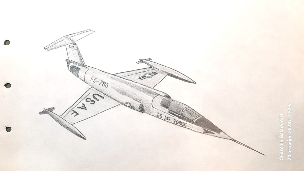  F-104G Старфайтер. Первый полёт 7 февраля 1954 года 