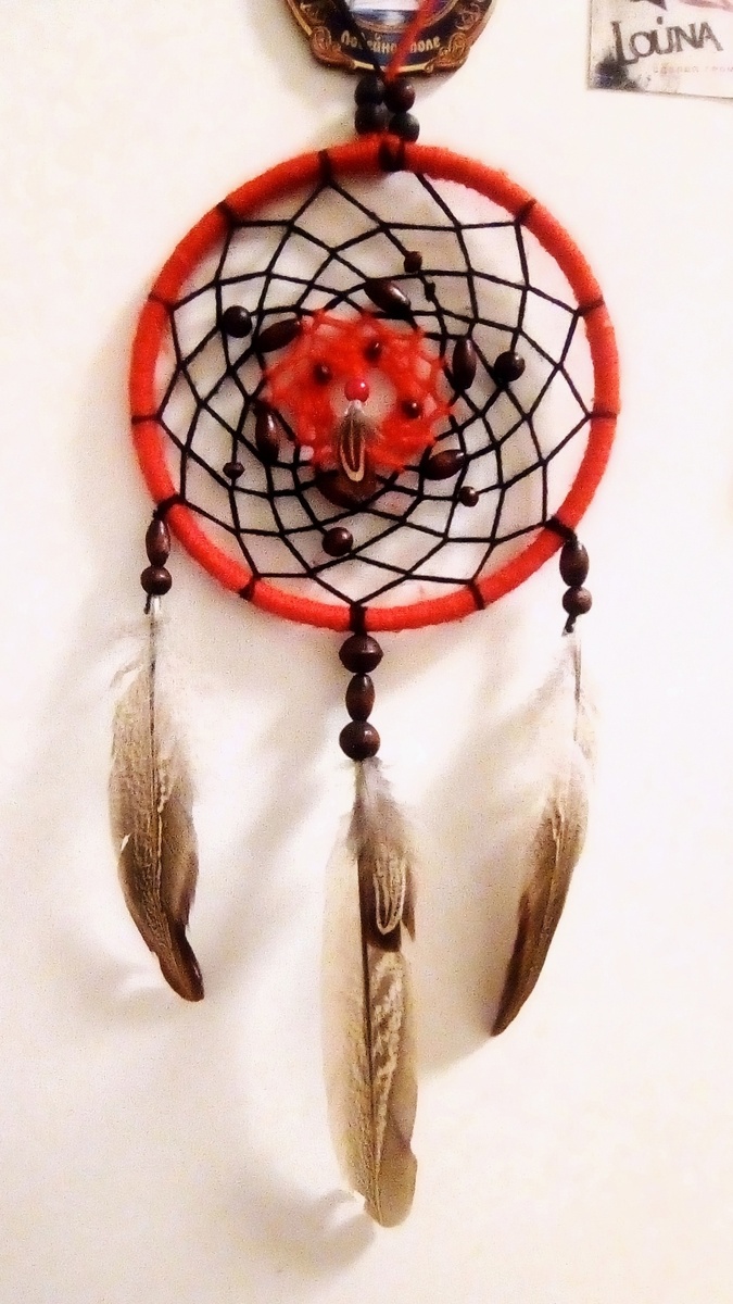 Подарок для коллеги, впервые использовала шерстяные нитки, которые она же мне и принесла.