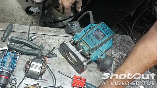 Makita RP0900 замена якоря и статора