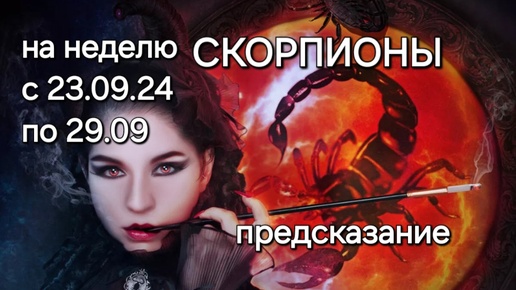 Download Video: СКОРПИОНЫ ПРЕДСКАЗАНИЕ с 23.09.24 по 29.09. на неделю