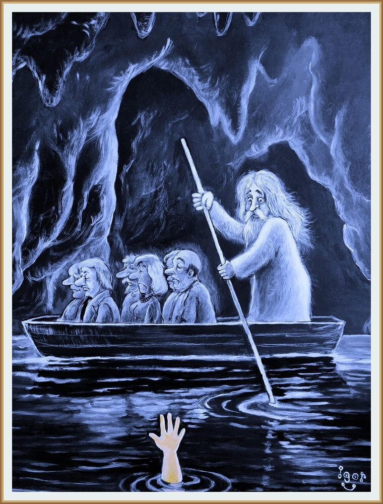 2. Работа художника-карикатуриста ИГОРЯ ВАРЧЕНКО под названием "  СПАСЕНИЕ УТОПАЮЩИХ - ДЕЛО САМИХ УТОПАЮЩИХ "