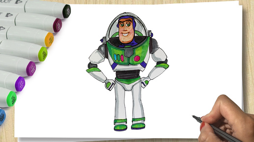 Рисуем Космического рейнджера Базза История игрушек _ How to draw Buzz Lightyear from Toy Story