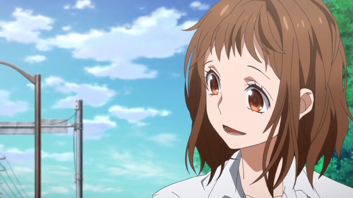 -Английский... ...МиО АидА поняла, что подруга тянет время... -Говорят, сегодня будет тест... ...Мио уже не свободна. До свиданий пока дело ещё не дошло, но её сердце уже принадлежит парню-однокласснику.