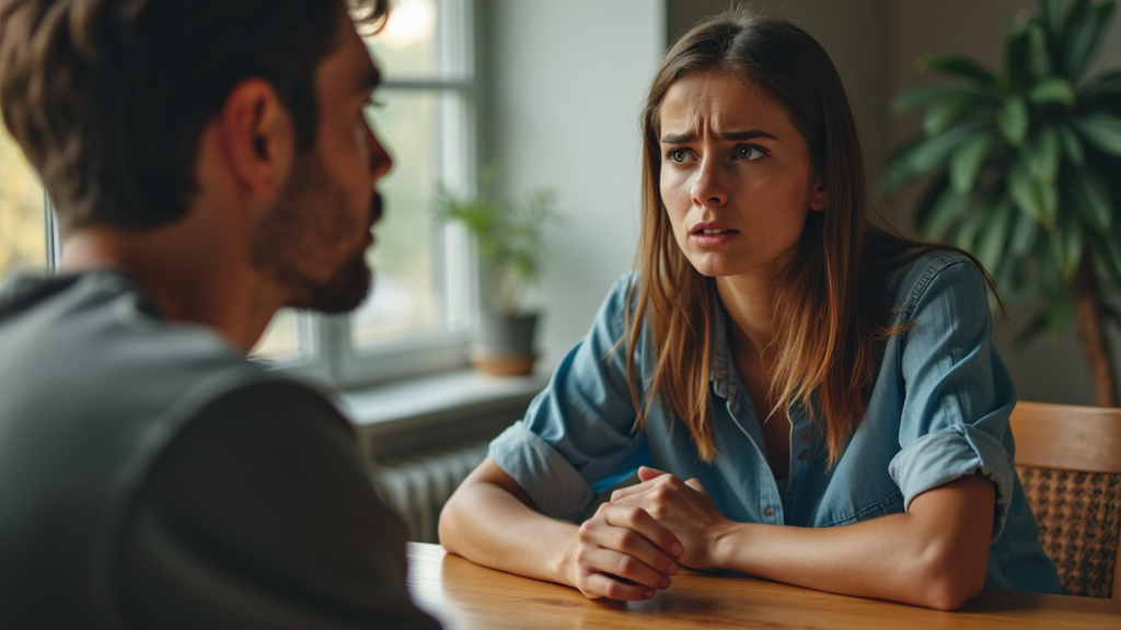 Муж и жена разговаривают