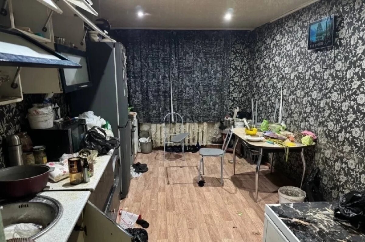    Кухня семьи, у которой погибли четверо детей.