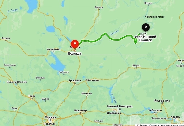 скриншот с Яндекс карт